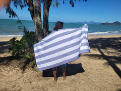 Bundle - Amalfi Navy Signature Sand-Free Beach Towel