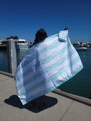 Milos Mint Signature Sand-Free Beach Towel