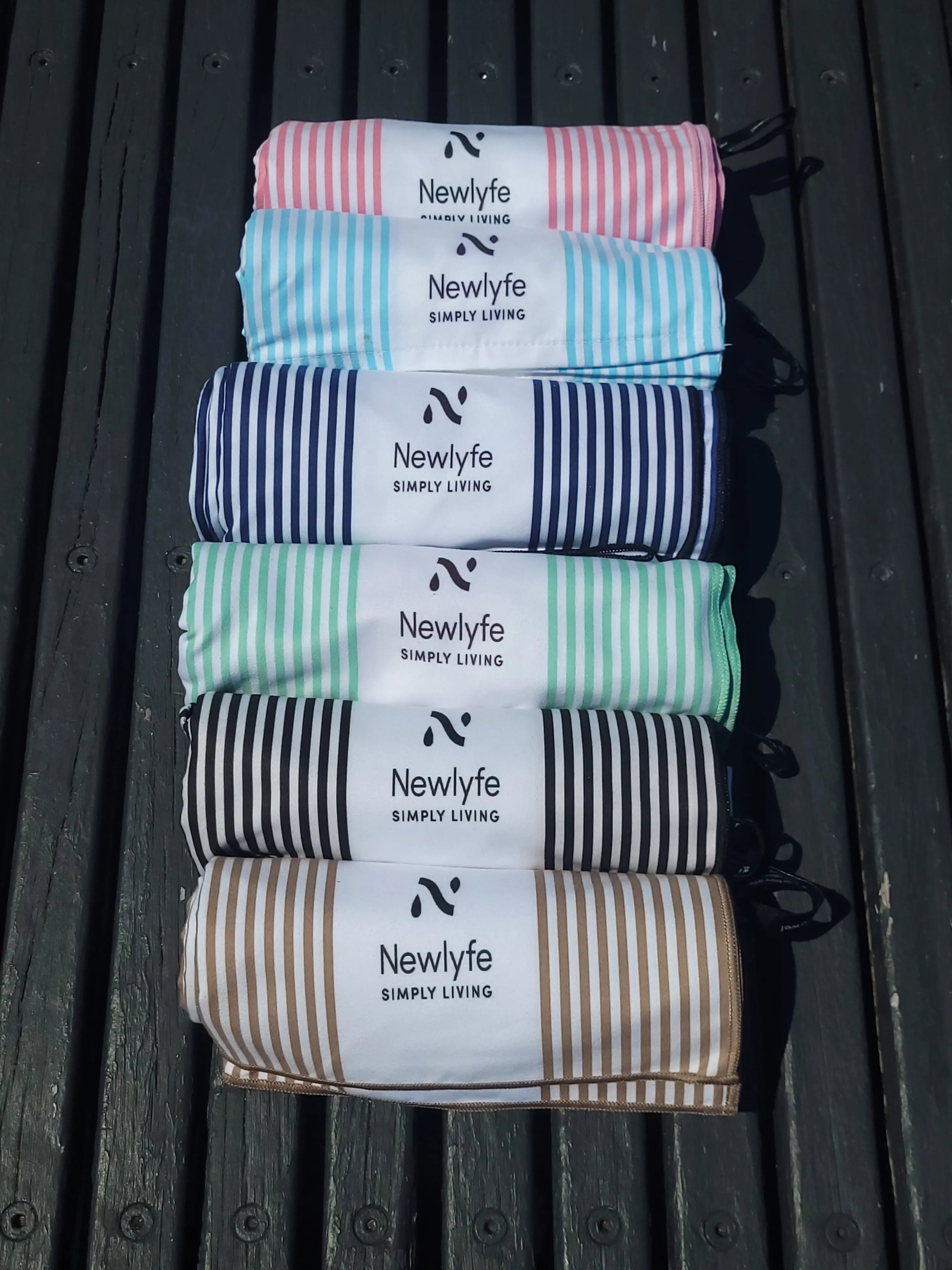 Amalfi Navy Signature Sand-Free Beach Towel Newlyfe