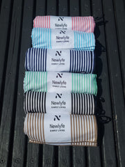 Amalfi Navy Signature Sand-Free Beach Towel