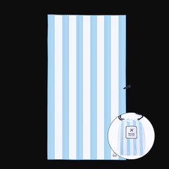 Calvi Sky Blue Signature Sand-Free Beach Towel