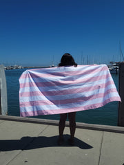 Sanur Pink Signature Sand-Free Beach Towel