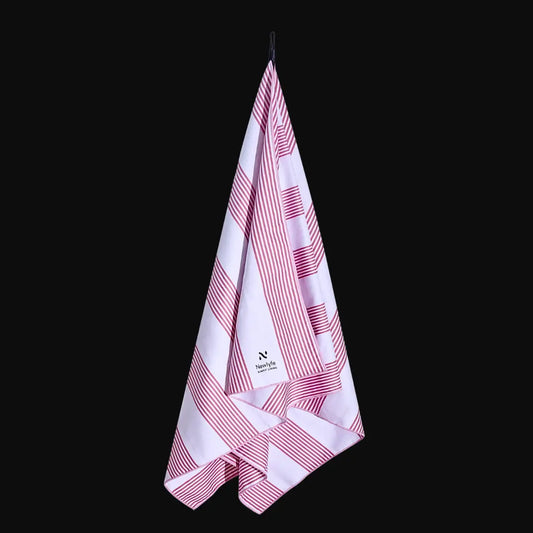 Sanur Pink Signature Sand-Free Beach Towel Newlyfe
