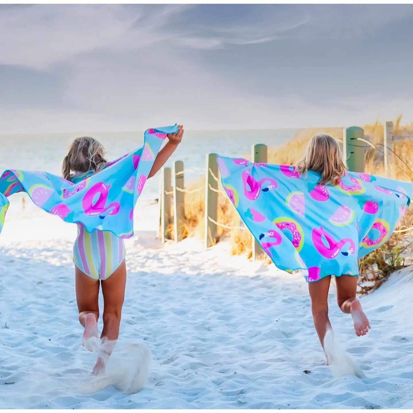 QUICK DRY SAND FREE BEACH TOWEL KIDS 2 PACK BUNDLE