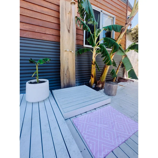 mini towel bath mat pink