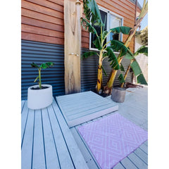 mini towel bath mat pink