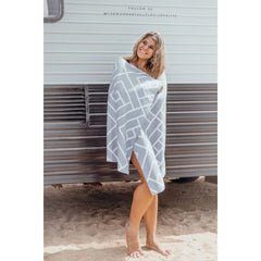 GREY TRAVEL BATH TOWEL MICROFIBER TOWEL NEWLYFE