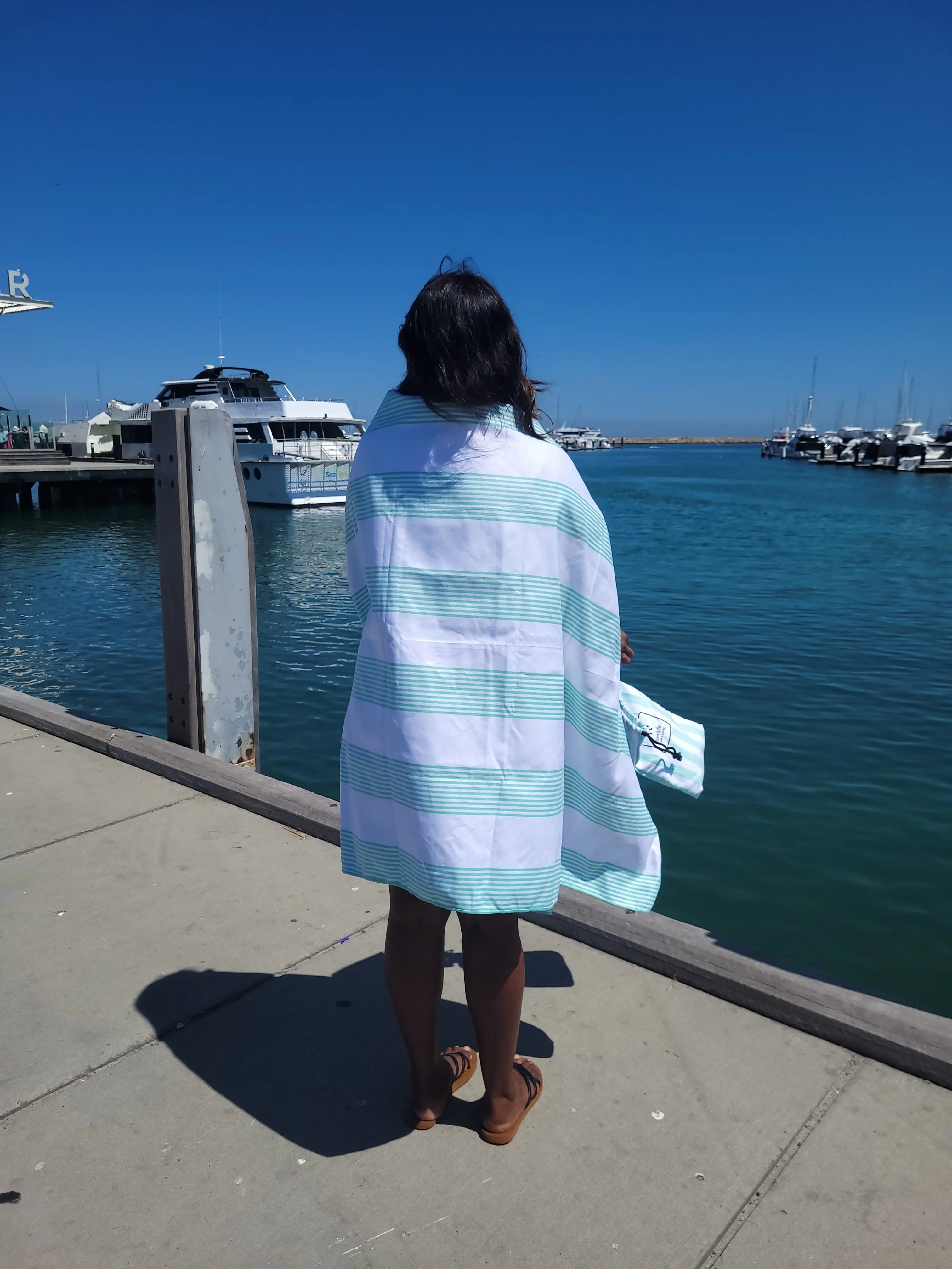 Bundle - Milos Mint Signature Sand-Free Beach Towel Newlyfe