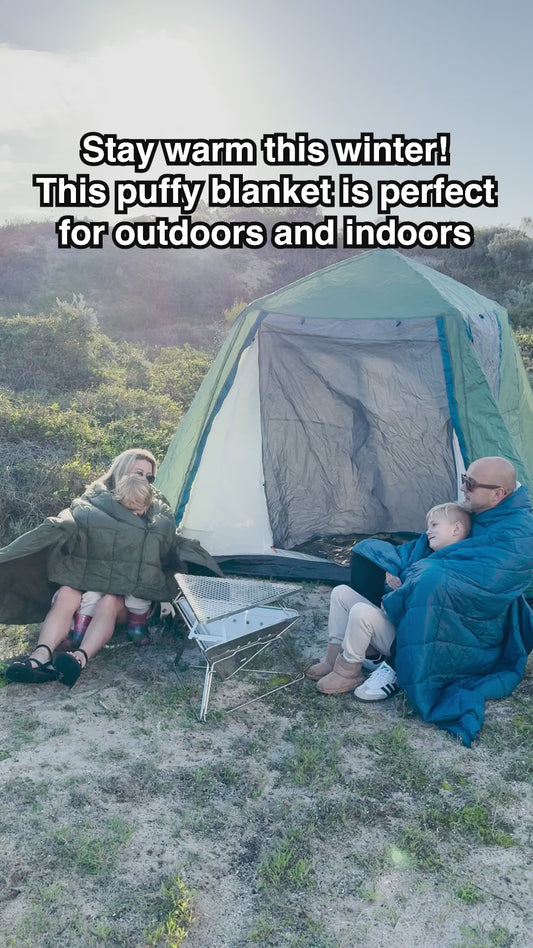 Puffy Camping Blanket, Green