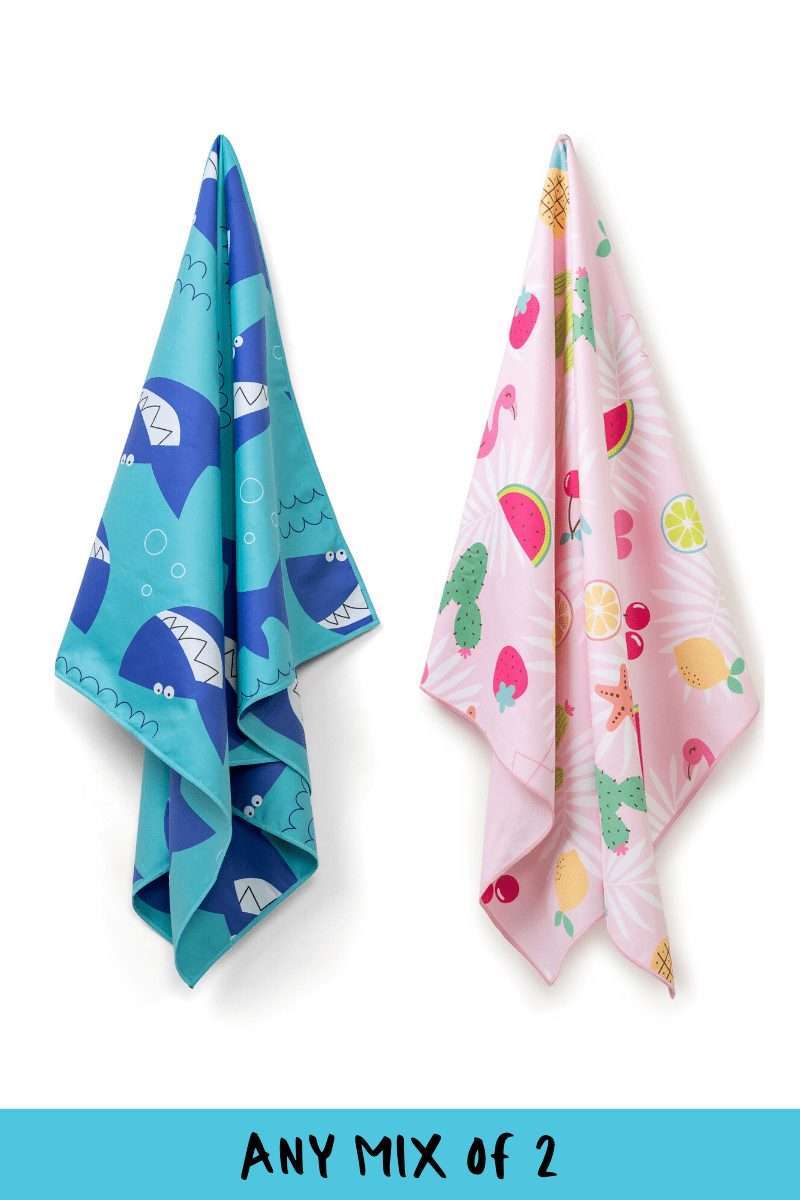 2 Pack Kids Beach Towels