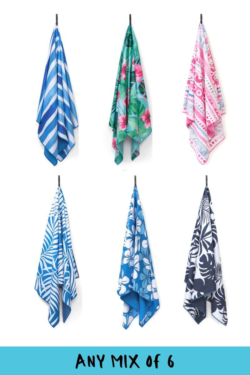 6 Pack Beach Towels