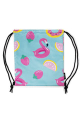 Flamingo Drawstring Swim Bag