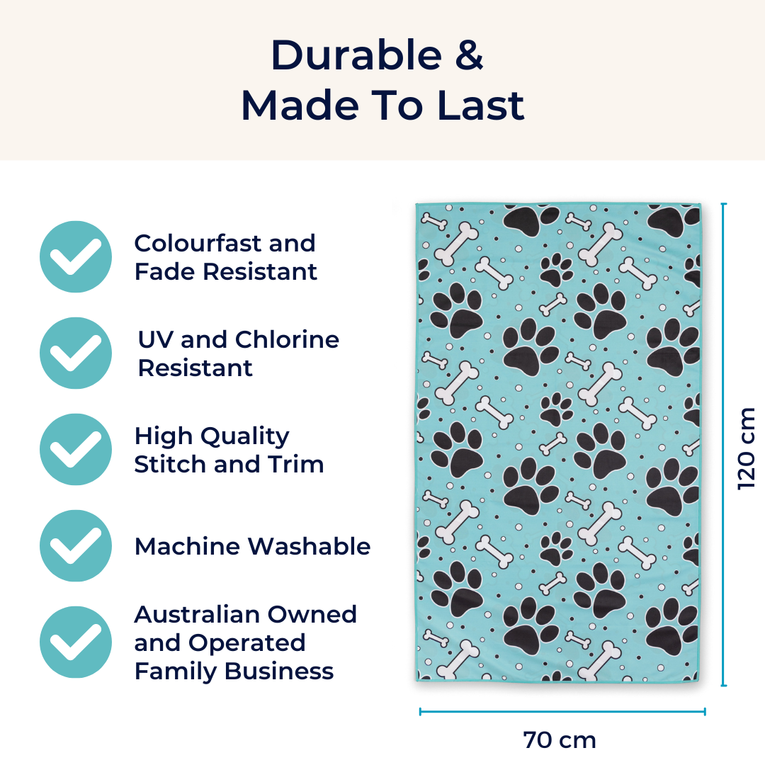 QUICK DRY SAND FREE BEACH TOWEL FOR DOGS