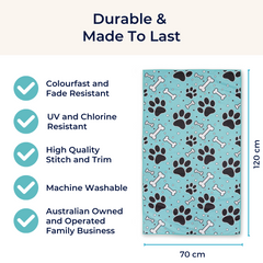 QUICK DRY SAND FREE BEACH TOWEL FOR DOGS