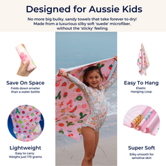 quick dry kids beach towel - PINKY