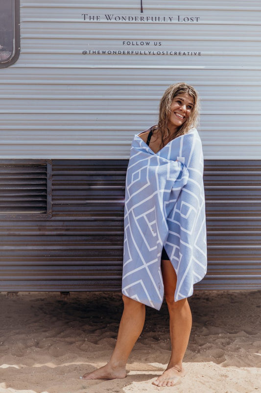 women posing in newlyfe towel